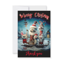 Gepersonaliseerde kerstkaart dank u