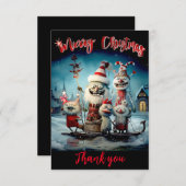 Gepersonaliseerde kerstkaart dank u aankondiging (Voorkant / Achterkant)