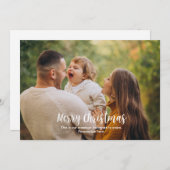 Gepersonaliseerde kerstkaart met bericht kaart (Voorkant / Achterkant)