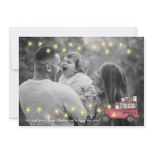 Gepersonaliseerde kerstkaart met de auto van de ke