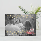 Gepersonaliseerde kerstkaart met de auto van de ke kaart (Staand voorkant)