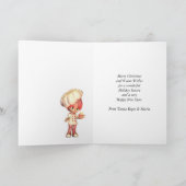 Gepersonaliseerde Kerstkaart met Leuke Chef-kok en Feestdagen Kaart (Binnen)