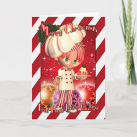 Gepersonaliseerde Kerstkaart met Leuke Chef-kok en