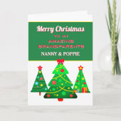 Gepersonaliseerde kerstkaart voor grootouders feestdagen kaart (Voorkant)