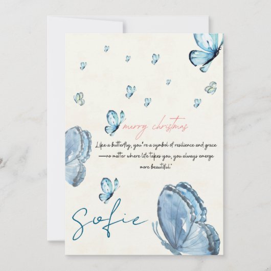 Gepersonaliseerde kerstkaart voor haar (Voorkant)