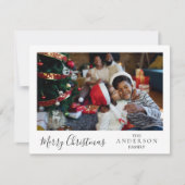 Gepersonaliseerde kerstkaart voor het gezin bedankkaart (Voorkant)