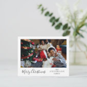 Gepersonaliseerde kerstkaart voor het gezin bedankkaart (Staand voorkant)