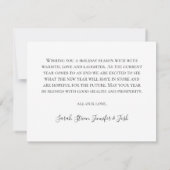 Gepersonaliseerde kerstkaart voor het gezin bedankkaart (Achterkant)