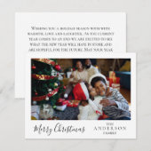 Gepersonaliseerde kerstkaart voor het gezin bedankkaart (Voorkant / Achterkant)