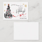 GEPERSONALISEERDE KERSTKAARTEN VOOR VREDE NOTITIEKAARTJE (Voorkant / Achterkant)