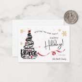 GEPERSONALISEERDE KERSTKAARTEN VOOR VREDE NOTITIEKAARTJE (Voorkant / Achterkant in situ)