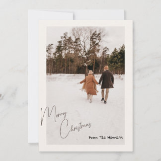 Gepersonaliseerde kerstkaartvrienden/familiebroodj feestdagenkaart