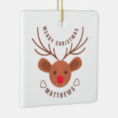 Gepersonaliseerde kerstkeramische versiering keramisch ornament (Rechts)