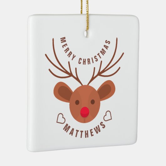 Gepersonaliseerde kerstkeramische versiering keramisch ornament (Rechts)