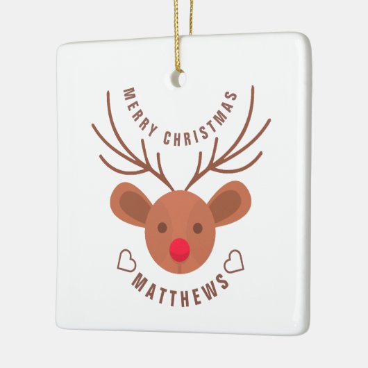 Gepersonaliseerde kerstkeramische versiering keramisch ornament (Links)