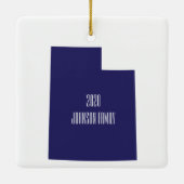 Gepersonaliseerde kerstkeramische versiering met U Keramisch Ornament (Achterkant)