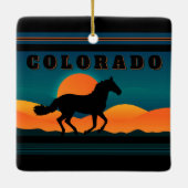 Gepersonaliseerde kerstkerst in het Horsgebergte v Keramisch Ornament (Achterkant)