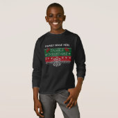 Gepersonaliseerde kerstkerst Ugly Sweater T-shirt (Voorkant volledig)