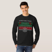 Gepersonaliseerde kerstkerst Ugly Sweater T-shirt (Voorkant volledig)