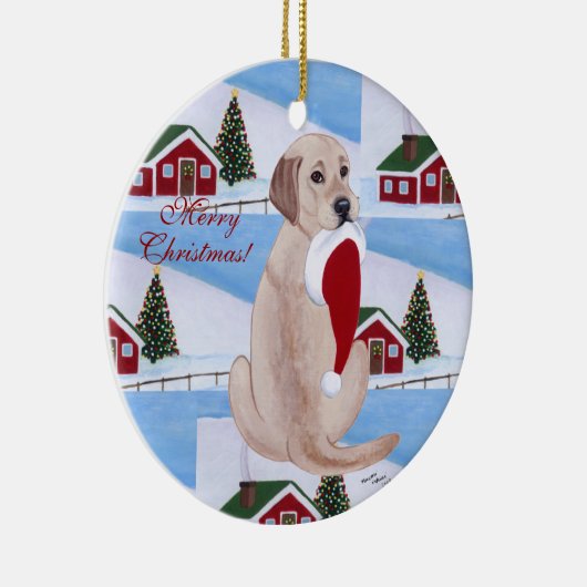 Gepersonaliseerde kerstkerstkerstkerstkerstkerstma keramisch ornament (Rechts)