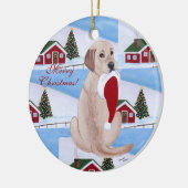Gepersonaliseerde kerstkerstkerstkerstkerstkerstma keramisch ornament (Links)