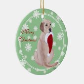 Gepersonaliseerde kerstkerstkerstkerstkerstkerstma keramisch ornament (Rechts)