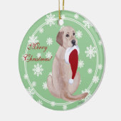 Gepersonaliseerde kerstkerstkerstkerstkerstkerstma keramisch ornament (Links)