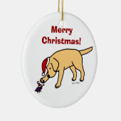 Gepersonaliseerde kerstkerstkerstkerstkerstkerstma keramisch ornament (Rechts)