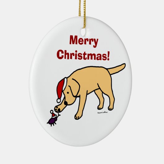 Gepersonaliseerde kerstkerstkerstkerstkerstkerstma keramisch ornament (Rechts)