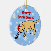 Gepersonaliseerde kerstkerstkerstkerstkerstkerstma keramisch ornament (Rechts)