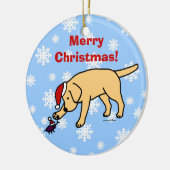 Gepersonaliseerde kerstkerstkerstkerstkerstkerstma keramisch ornament (Links)