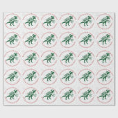 Gepersonaliseerde kerstkerstkerstkerstkerstman-Sau Cadeaupapier (Vlak)