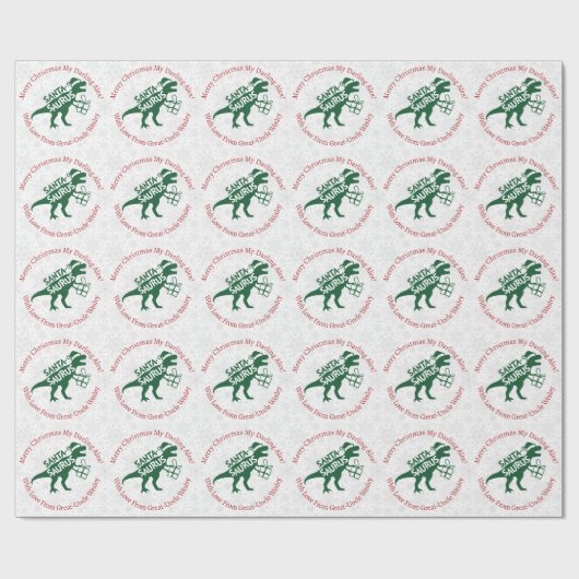 Gepersonaliseerde kerstkerstkerstkerstkerstman-Sau Cadeaupapier (Vlak)