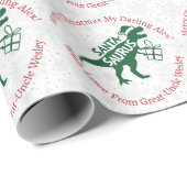 Gepersonaliseerde kerstkerstkerstkerstkerstman-Sau Cadeaupapier (Rol Hoek)