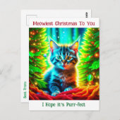 Gepersonaliseerde Kerstkitten en Gelukkig Nieuwjaa Briefkaart (Voorkant / Achterkant)