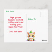 Gepersonaliseerde Kerstkitten en Gelukkig Nieuwjaa Briefkaart (Achterkant)