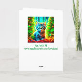 Gepersonaliseerde Kerstkitten en Gelukkig Nieuwjaa Kaart (Achterkant)