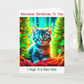 Gepersonaliseerde Kerstkitten en Gelukkig Nieuwjaa Kaart (Voorkant)