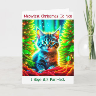 Gepersonaliseerde Kerstkitten en Gelukkig Nieuwjaa Kaart