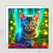 Gepersonaliseerde kerstkitten en kerstbomen (Voorkant / Achterkant)