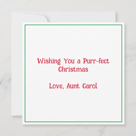 Gepersonaliseerde kerstkitten en kerstbomen (Achterkant)