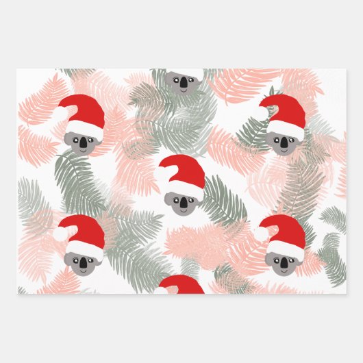 Gepersonaliseerde kerstkoala inpakpapier vel (Voorkant 3)
