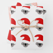 Gepersonaliseerde kerstkoala inpakpapier vel (In situ)