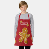 Gepersonaliseerde Kerstkoekje Schort (Gedragen)