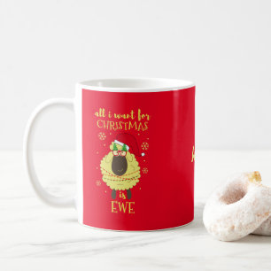 Gepersonaliseerde kerstkoortsluifel-koeelenliefde koffiemok