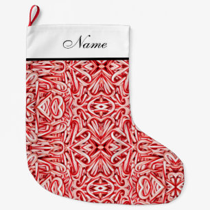 Gepersonaliseerde kerstkous - Candy Canes Grote Kerstsok