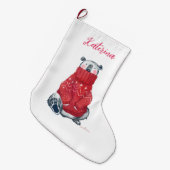 Gepersonaliseerde kerstkous met Polar Beer Grote Kerstsok (Voorkant (Hangend))