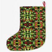 Gepersonaliseerde kerstkous - Monarch/Holly Grote Kerstsok (Achterkant)