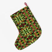 Gepersonaliseerde kerstkous - Monarch/Holly Grote Kerstsok (Achterkant (Hangend))