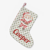 Gepersonaliseerde kerstkous w / Santa Kleine Kerstsok (Voorkant (Hangend))